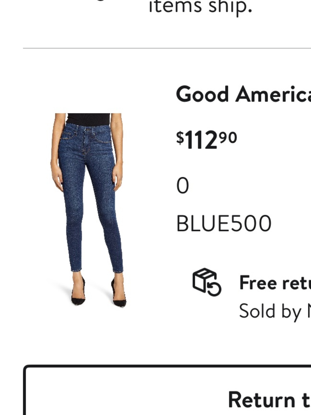 Good American Good Legs Skinny Jeans in Blue 25/0